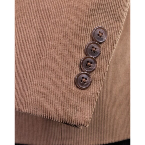 Joseph & Feiss 100% Cotton Beige Corduroy Blazer Sport Jacket Size 46R 2-Button - Picture 7 of 13